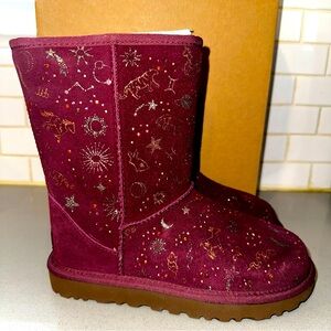 NEW Ugg Zodiac Short Boots in Wild Grape Color NIB Women’s Size 5